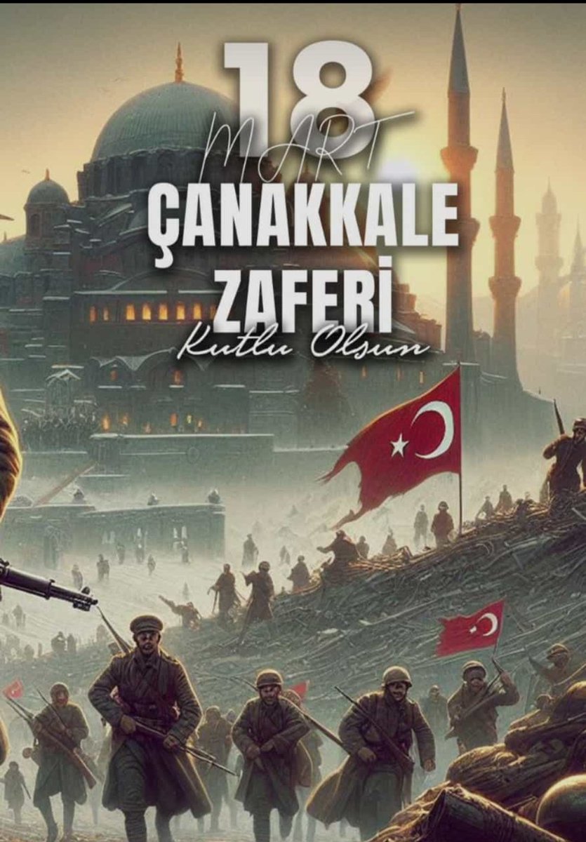 #18MartÇanakkaleZaferi
Şühedâ gövdesi, bir baksana, dağlar, taşlar.
O, rükû olmasa, dünyâda eğilmez başlar,
Yaralanmış temiz alnından, uzanmış yatıyor;
Bir hilâl uğruna, yâ Rab, ne güneşler batıyor!

Mehmet Akif Ersoy
🇹🇷🇹🇷🇹🇷🇹🇷🇹🇷🇹🇷🇹🇷