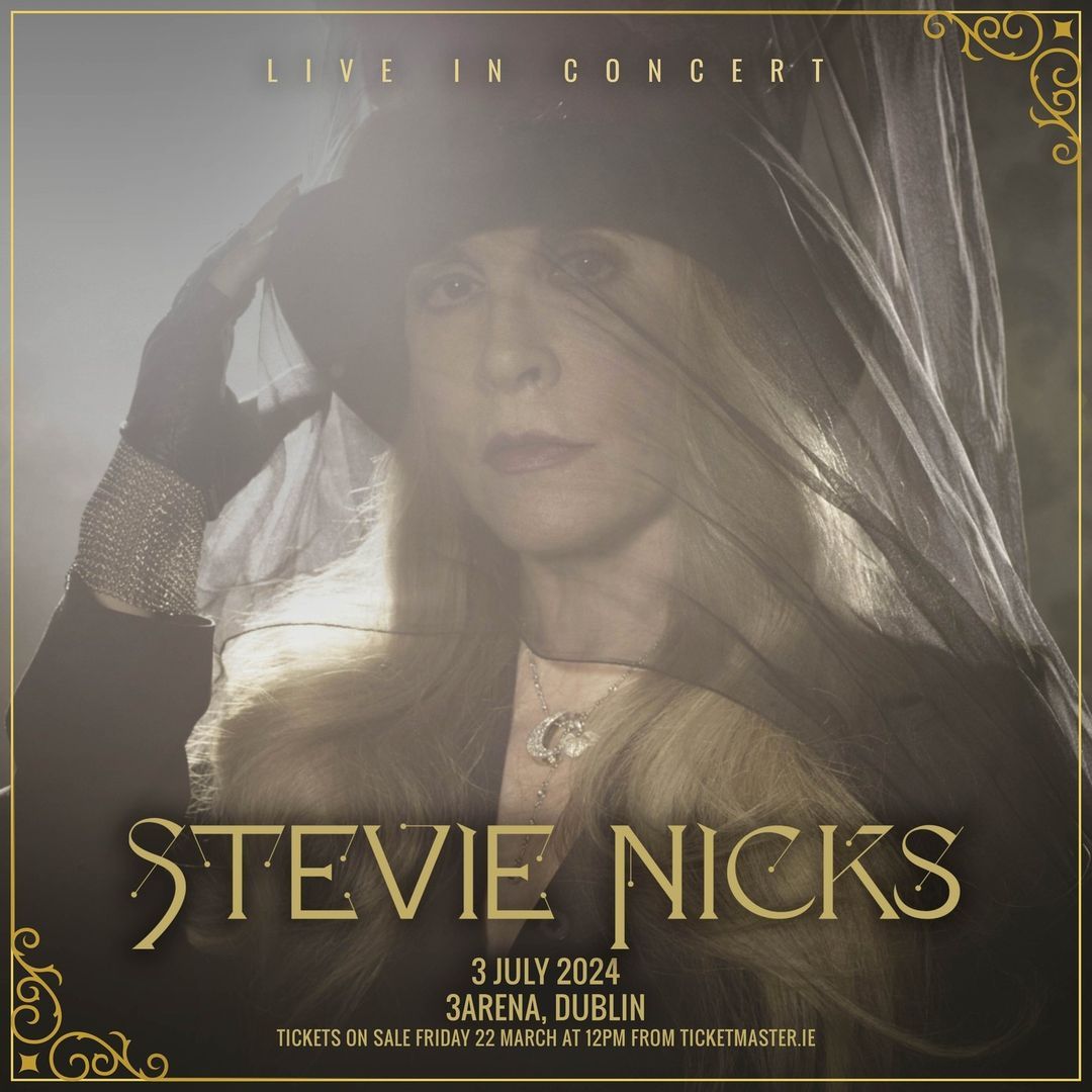 Just Announced!🚨 The legendary Stevie Nicks is coming to #3Arena on Wednesday, 3 July 2024. 🎫 Three+ Presale starts Wednesday at 12pm 🎟️ General sale begins Friday at 12pm