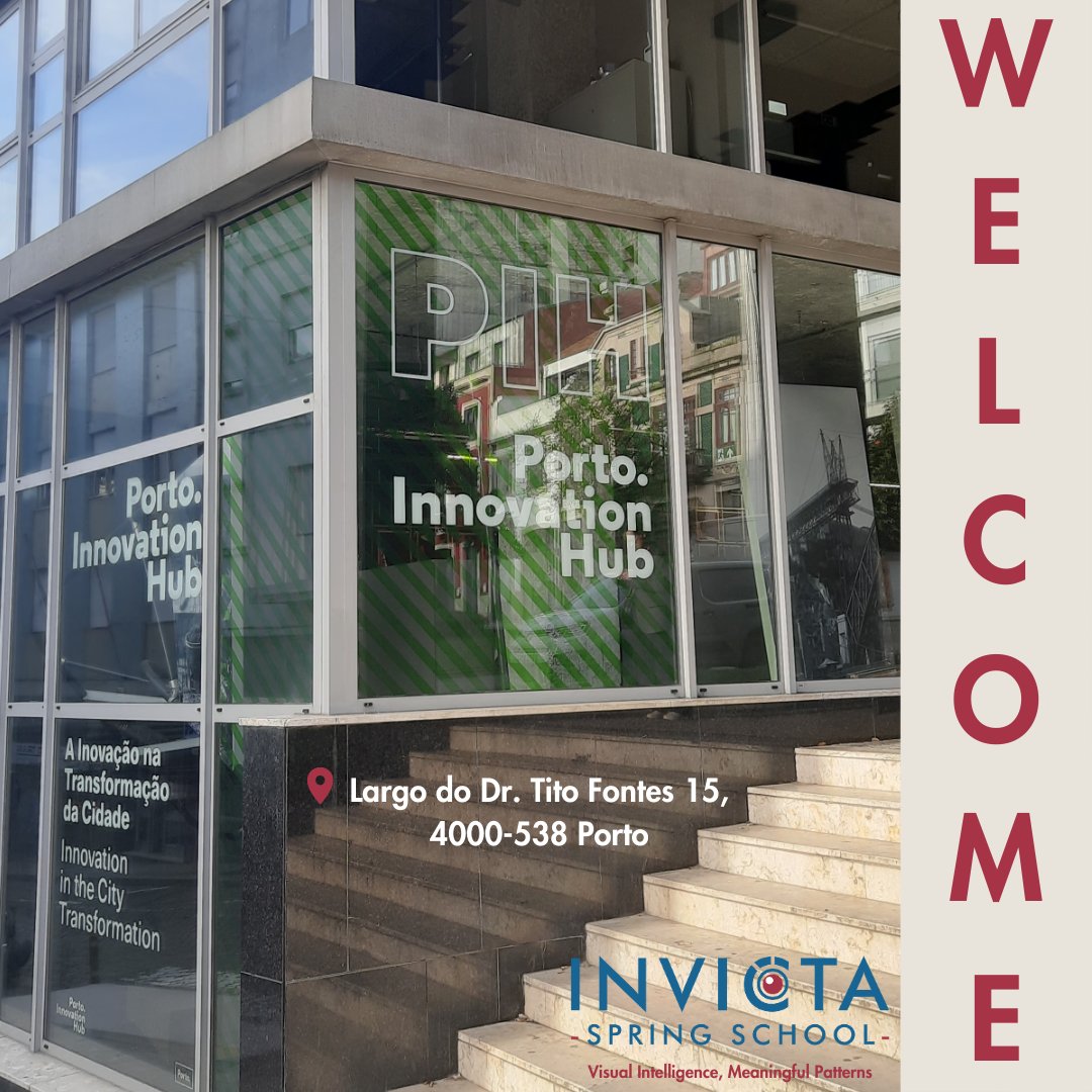 Hey! Are you ready for INVICTA?
We are waiting for you! See you in Porto Innovation Hub!
invicta.inesctec.pt

@inesctec

#invictaschool #springschool #meaningfulpatterns #visualintelligence #computervision #machinelearning #AI