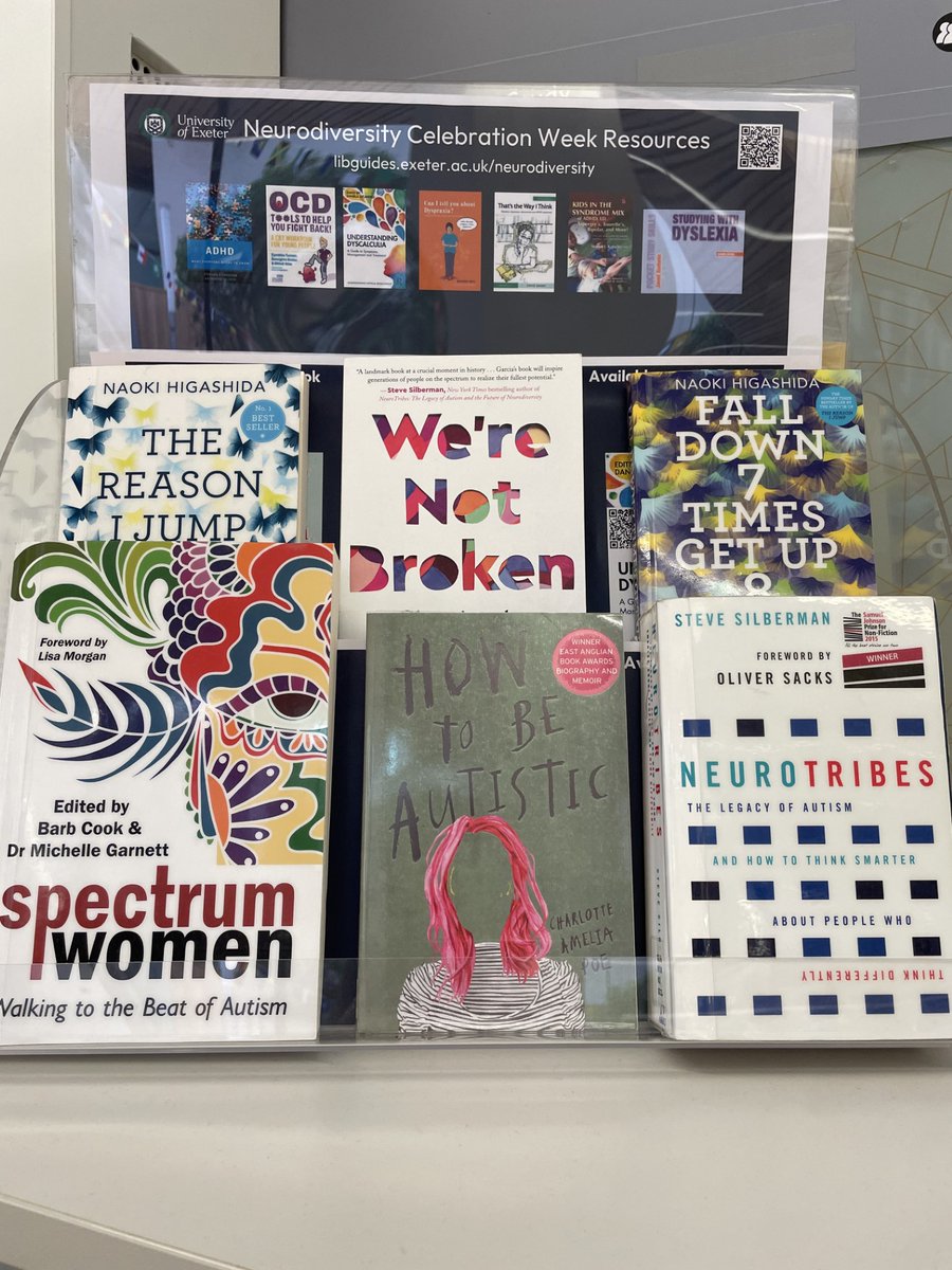 This week is Neurodiversity Celebration Week! Neurodiversity Celebration Week is a worldwide initiative that challenges stereotypes and misconceptions about neurological differences. Check out your Neurodiversity Reading List here  👉  bit.ly/ExeterUniLibNe…