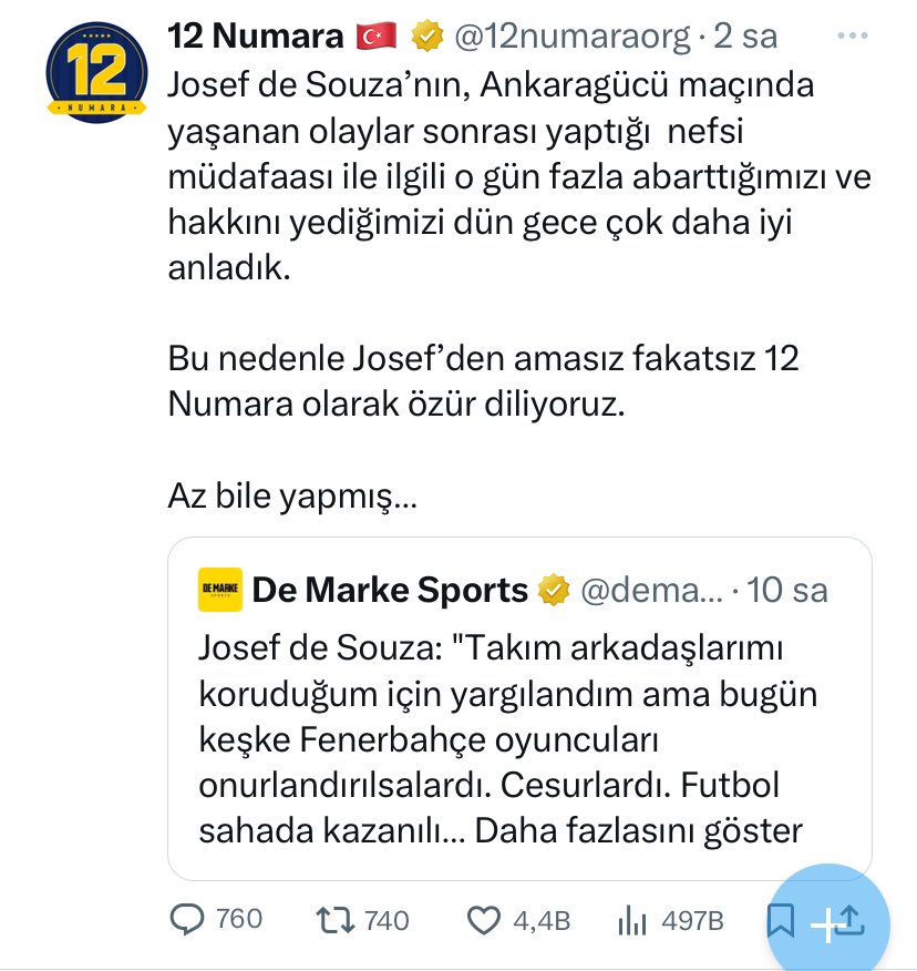 Sahibinizin attırdığı özür twitinin biz de gram karşılığı yok; hiç kıvırmayın, sahaya giren tek taraftara 5 kişi saldırıp olayları başlatan oyuncularınız da sahayı ringe çeviren Osayi ve Osterwolde de ceza alacak.

Bundan sonra BJK’yi o pis ağzınıza dolarken 3 kere düşünceksiniz.