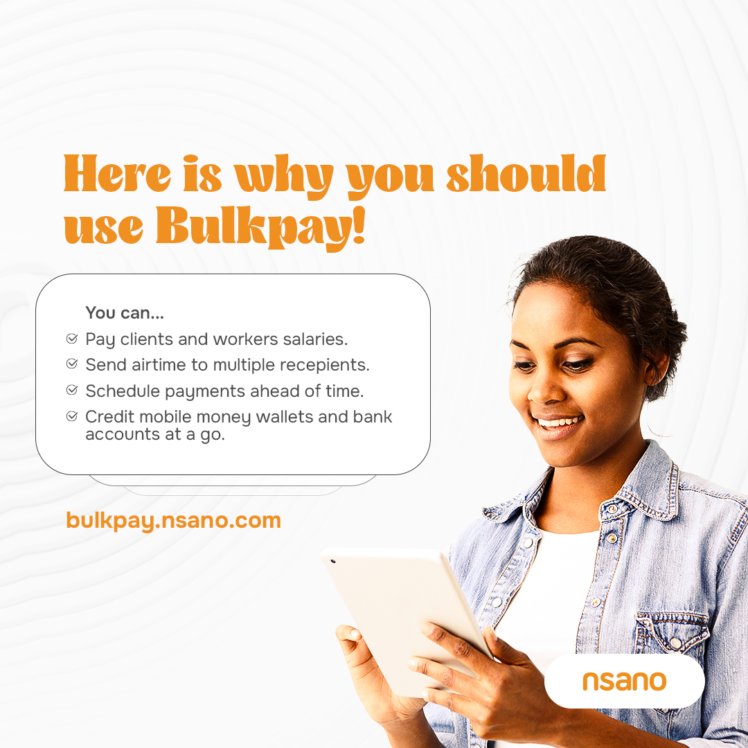 Enhance your business operations effortlessly with Bulkpay!

It is so easy to get started.

Sign up at bulkpay.nsano.com or reach out to our dedicated team at +260767636343 or email us at sales.zm@nsano.com.

Experience seamless transactions with Bulkpay.
