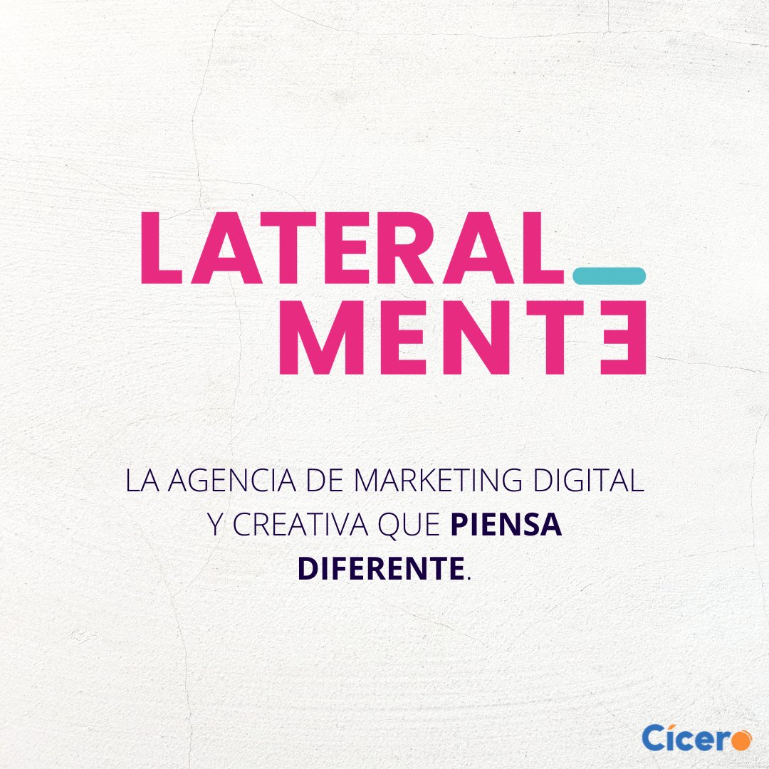 CiceroComunica's tweet photo. Lanzamos LATERALMENTE, nuestra propia agencia creativa y de marketing digital 🚀

Este proyecto refuerza nuestra propuesta de valor y marca un hito en nuestro plan de crecimiento en el ámbito digital.

😉 No te pierdas todo lo que podemos ofrecerte: https://t.co/CvAYZjKTmI https://t.co/gXLP02RAjW
