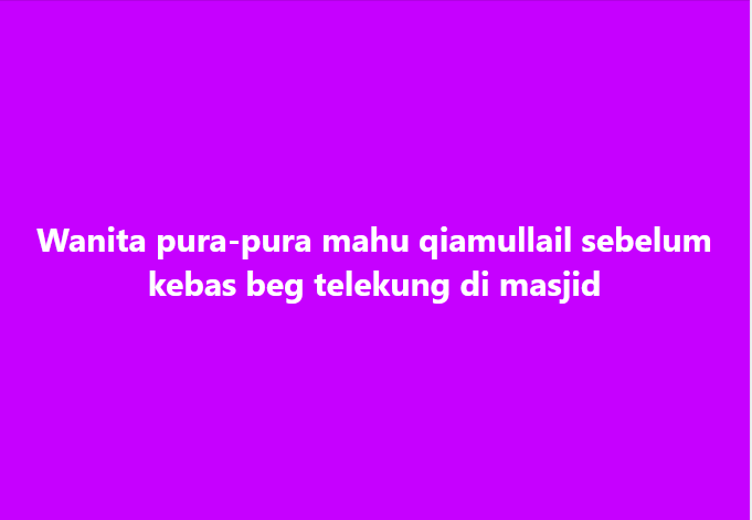 SinarOnline's tweet photo. Pura-pura qiamullail sebelum kebas beg telekung di masjid
#SinarHarian #qiamullail #kebas #begtelekung #masjid