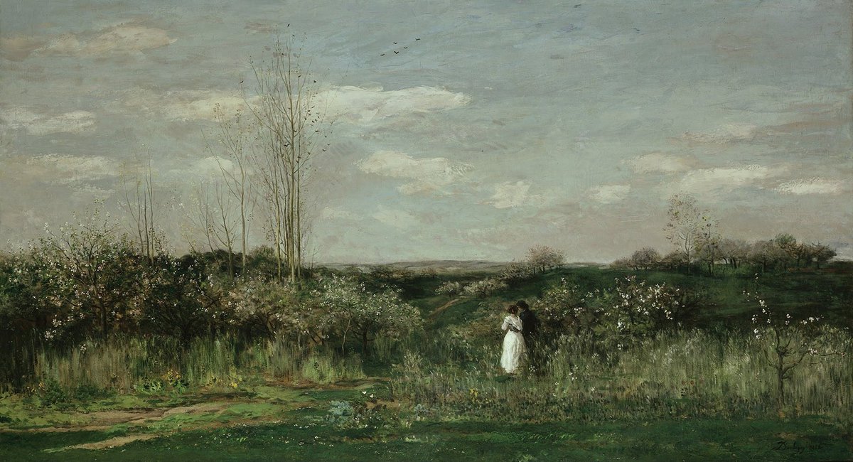 Good Day! Spring Landscape by Charles François Daubigny 1862 Oil on Canvas (Alte Nationalgalerie, Berlin)