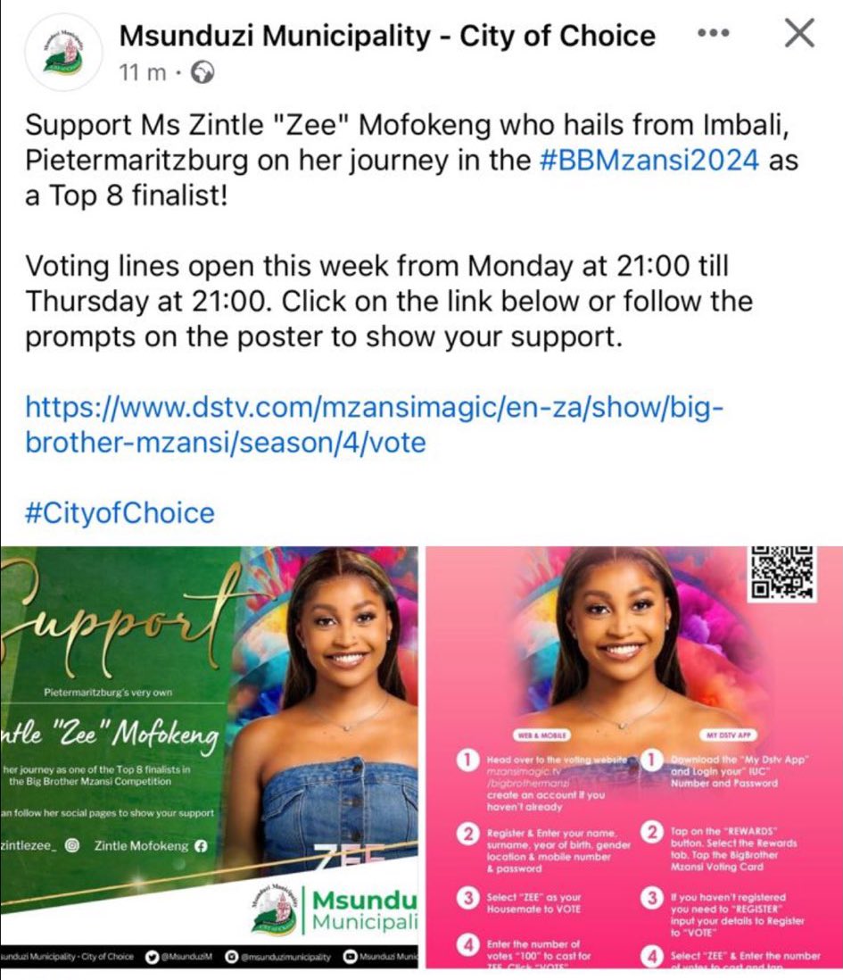 KZN FOR ZEE! THE PRIDE OF PIETERMARITZBURG! She’ll probably cry when she sees all this LOVE!!! 🥹💕🥰 
#ZintleZeeMofokeng #BBMzansi