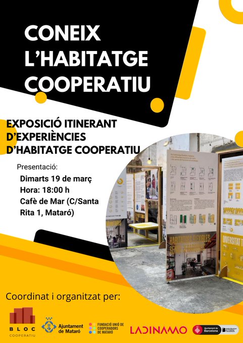 #AgendaCohabitatge 📢Demà a les 18h es farà l'acte d'inauguració i visita guiada d'aquesta exposició comissionada per l'IMHAB, @ladinamo_ i @lacolarq a #Mataró.