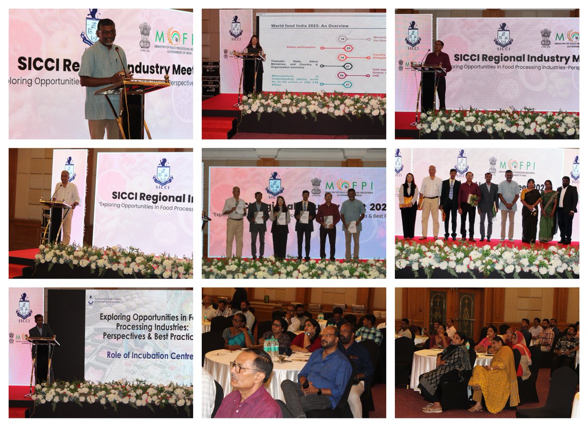 Regional Food Industry Meet 2024 organized by SICCI and the Ministry of Food Processing Industries. Speakers highlighted key opportunities and best practices in the food processing sector #FoodProcessing #IndustryMeet #SICCI #MOFPI #WorldFoodIndia2024