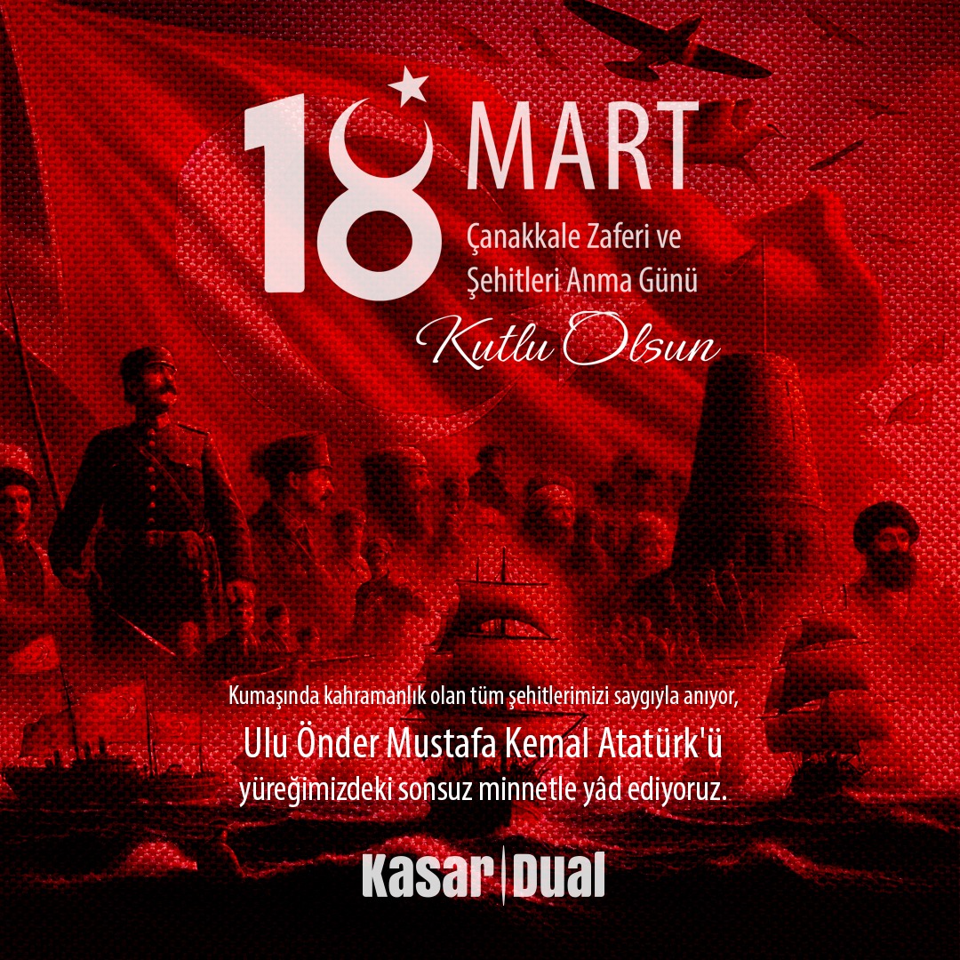 kasardual's tweet photo. Kahramanlarımızın cesareti ve Mustafa Kemal Atatürk'ün rehberliğinde minnetle yürüyoruz, unutmadan ve gururla. 18 Mart Çanakkale Zaferi ve Şehitleri Anma Günü kutlu olsun!
#18martçanakkalezaferi #kasardual https://t.co/kBoFoJ9Gwz