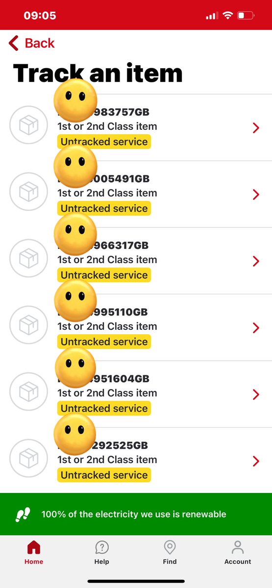 GNDesignsUK's tweet photo. @RoyalMailHelp not happy at all. Paid for postage, and no delivered updates. These were posted a week ago Affecting my business terribly. https://t.co/YTajJhZrf8