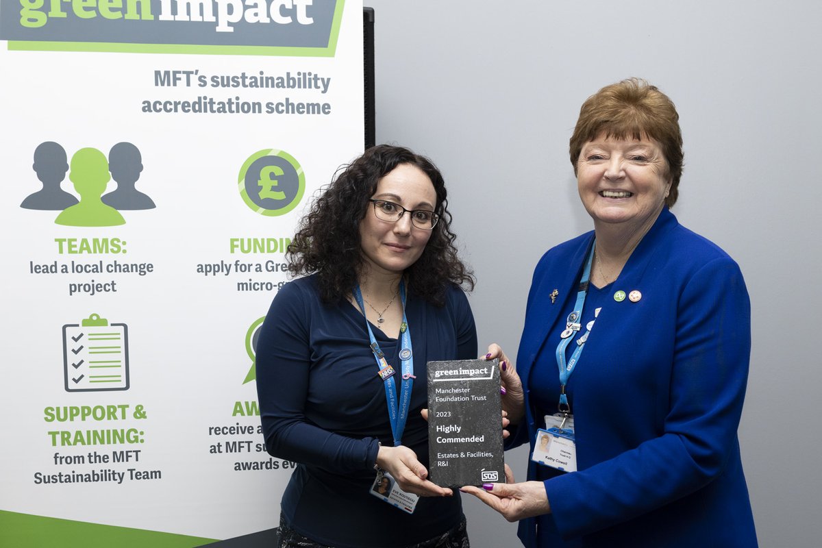 Congratulations to R&I colleagues who won 'Highly Commended' Green Impact Awards at the first @MFTnhs Sustainability Conference 👏. ♻️ R&I Consumables Project: Cathy Spence ♻️ Sustainable Office Environment: Eve Koutidou ♻️ Research Office Herb Garden: Elisa Piscitelli