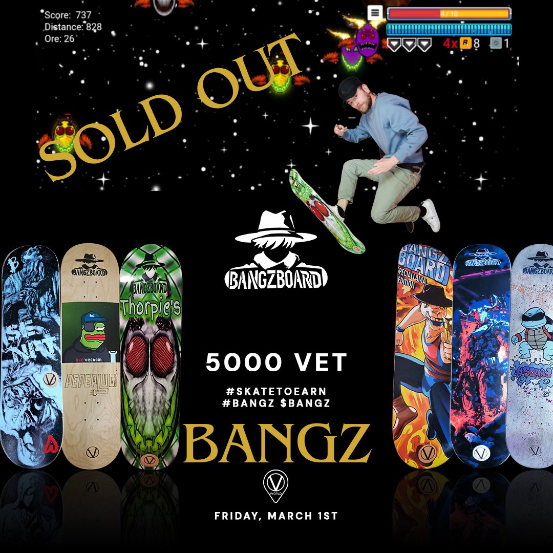 BangzBoard's tweet image. 🛹Good Day to Bangzers🛹

✌️Next Step on the RoadMap is now the "Bangzers Happy Fams" card game
25th March 2024

💥Whitepaper now here💥
johans-organization-2.gitbook.io/bangzboard-or-…

✌️Pre-Ico phase open on BZB's discord 
discord.gg/8NC8dGSty6 

👌Now 8 phygitals skateboards sold @vechainofficial