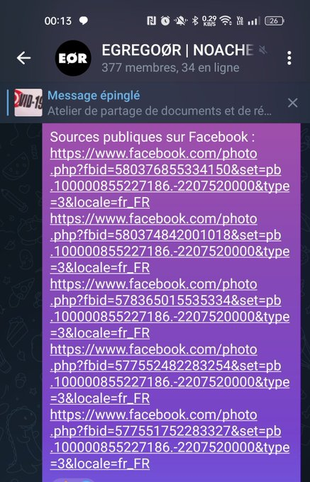 egregoor's tweet photo. @JM_Corneille @BOROWSKIMIKE @GPTVoff Non @JM_Corneille, @Panamza en a repris mais...
1⃣ Les tweets de @BOROWSKIMIKE étaient déjà dans les #GPHA 2 et 3 publiés début mars⤵️
https://t.co/FKsb2fV1TW
2⃣ Liens vers posts FB sur Telegram :
➡️ @monsieurK_off, https://t.co/KQkIeEUNnL
➡️ @egregoor, https://t.co/h8mC5pnHiN https://t.co/zJyGH3Kqrm