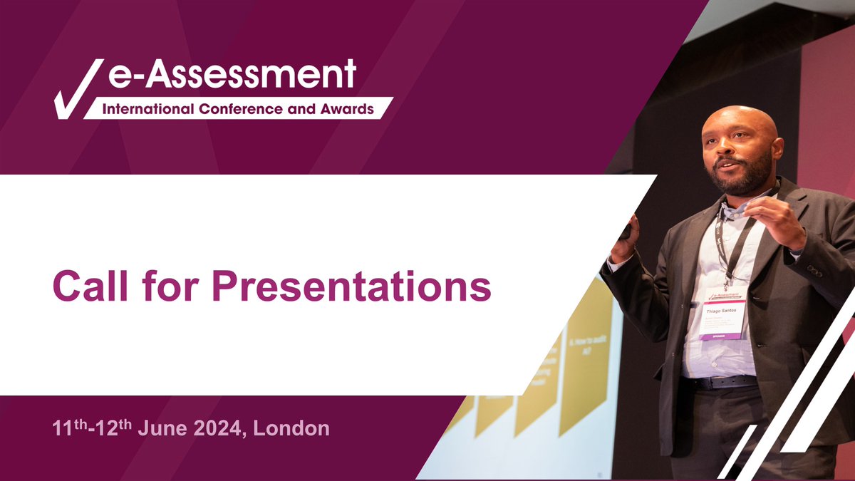 📢Call for Presentations Share your expertise, unique insights and case studies showcasing the transformative impact of technology on learning and assessment Submit your proposal here: conference2024.e-assessment.com/2024/en/page/s… #eAAConf24 #CallForPresentations