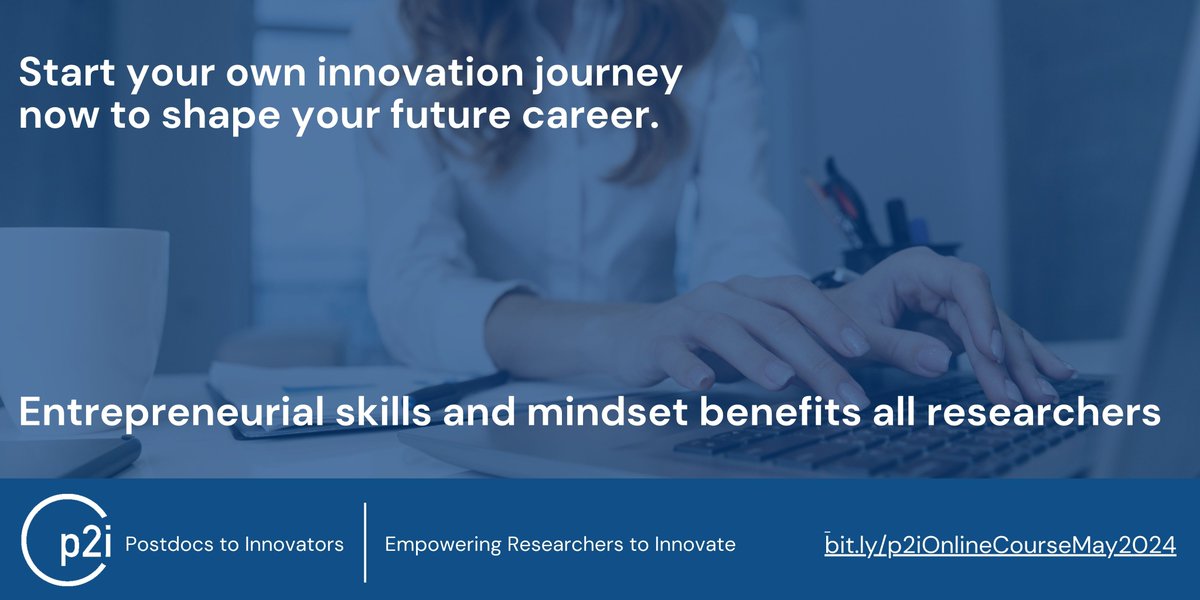 Join the p2i online course to learn the language, concepts, tools and frameworks used in the entrepreneurial world & get access to a practical guide to support you with developing your idea into a fundable research proposal or business case. Apply here: bit.ly/p2iOnlineCours…