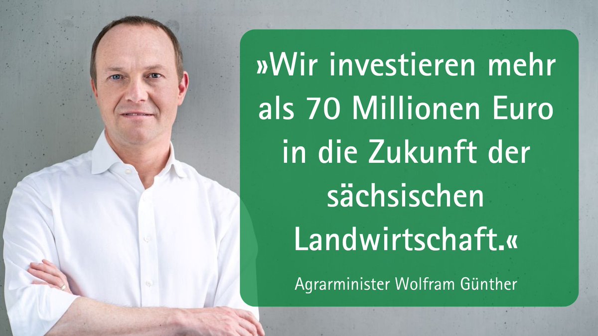 Agrarunternehmen in #Sachsen können ab heute Investitionsförderung nach der neuen Richtlinie »Landwirtschaft, Investition, Existenzgründung« beantragen. Minister @Gruen_WGuenther: »Eine moderne und nachhaltige #Landwirtschaft braucht Investitionen.« PM 👉lsnq.de/mp