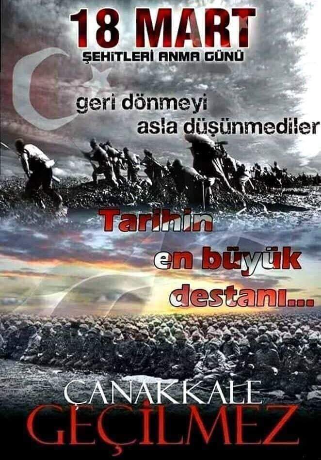 Çanakkale Zaferi’nin 109. Yılında aziz şehitlerimizi rahmet, minnet ve saygıyla anıyoruz. Ruhları şad mekanları cennet olsun.