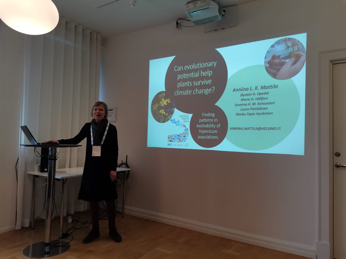 Had the opportunity to present some fresh results on the evolutionary potential of plants in response to climate change last week @NordicOikos. Thanks for a fantastic meeting @lunduniversity !