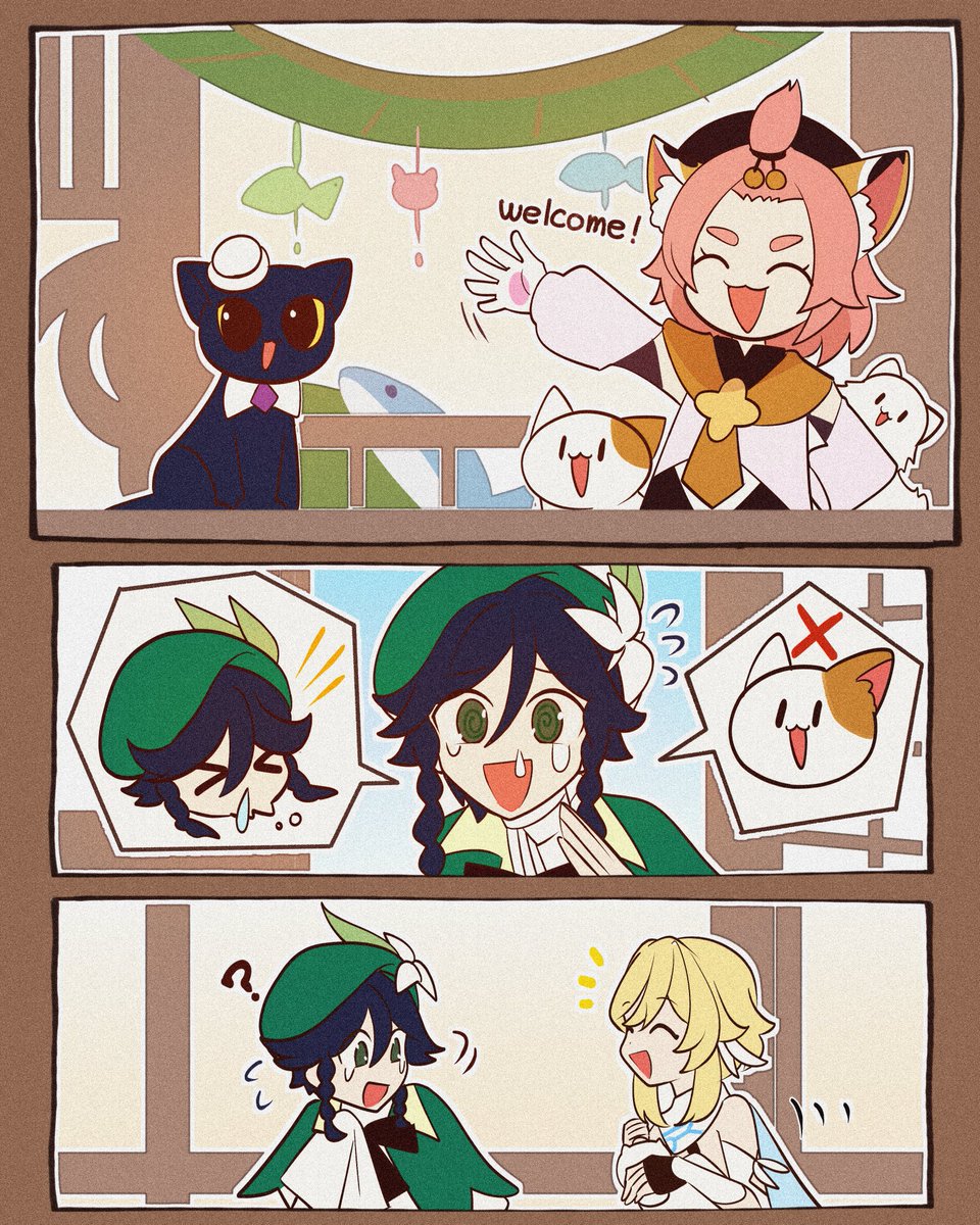 ※4,5alchemy event story
Venti can enter Cat's Tail!🍃🤝ฅ^•ω•^ฅ 
