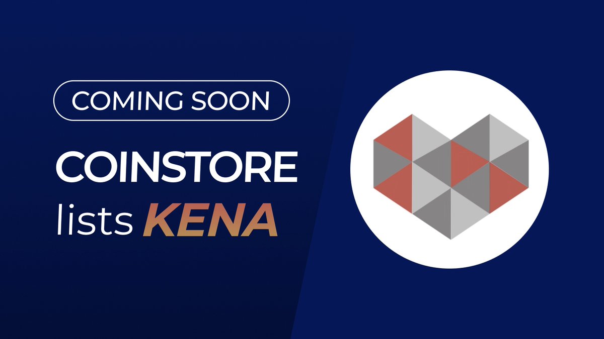 🔥 NEW LISTING ON COINSTORE 🔥 👏 Welcome: @kena_ai $KENA 👏 Watch this space for more👇 🌎 Official website: kena.ai/kenacrypto Official Discord:discord.st/kena-crypto-co…