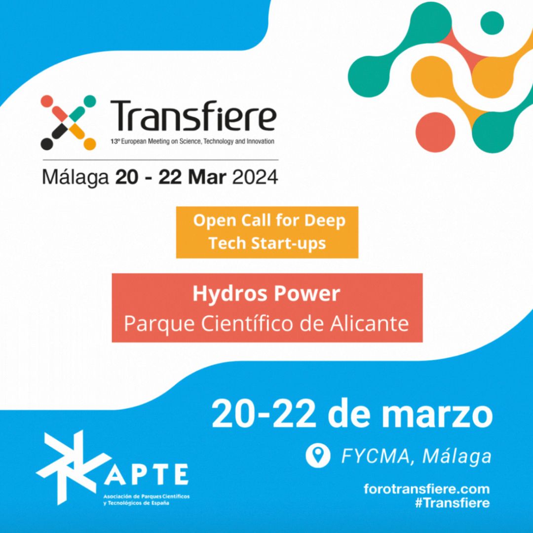 PCientificoAlic's tweet photo. #ecosistemaPCA
La startup vinculada al PCA #HydrosPower es una de las 5 finalistas de las 82 startups presentadas a la 𝐎𝐩𝐞𝐧 𝐂𝐚𝐥𝐥 𝐟𝐨𝐫 𝐃𝐞𝐞𝐩 𝐓𝐞𝐜𝐡 𝐒𝐭𝐚𝐫𝐭-𝐮𝐩𝐬 en Transfiere Málaga!
¡Enhorabuena equipo! 👏
@UA_Universidad @APTE_es @RectoraUA https://t.co/xBFO8e0qhC