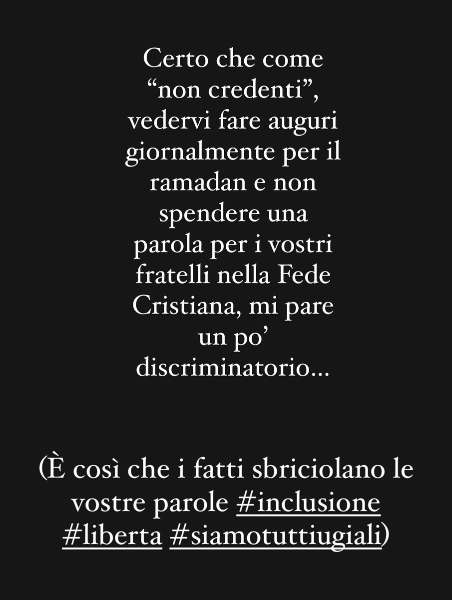 #fede #gesu #religione #religion #dio #god

#siamotuttiuguali a #parole #word poi fanno #auguri a #musulmani #islam ma non a #cristiani #christian per #pasqua #resurrection