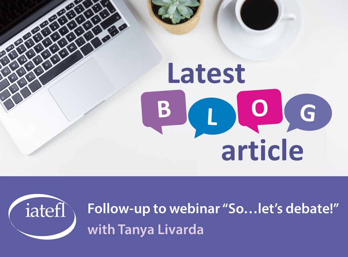 Read the latest #IATEFL blog article from Tanya Livarda as a follow-up to her webinar in January on debating in the classroom. Read the article: iatefl.org/news-views/fol… IATEFL members can view the webinar by logging in to the IATEFL website & visiting: iatefl.org/resources/so-l…