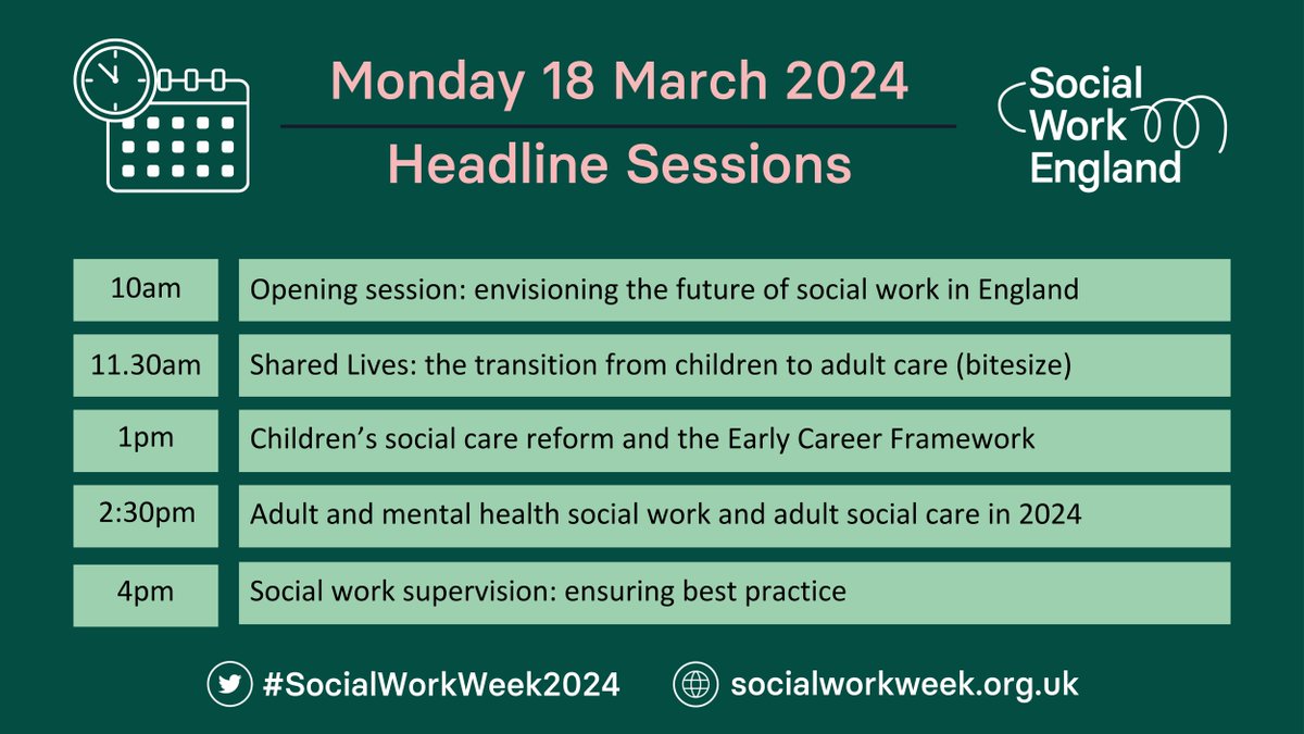 Welcome to #SocialWorkWeek2024! The first session will soon get underway at 10am. We will be live tweeting headline sessions throughout the week and will capture and share illustrations from @NiftyFoxCreativ after the week. ow.ly/CUh550QU4WX