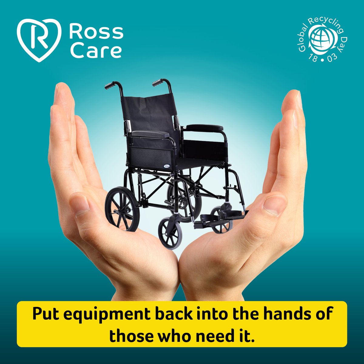 ♻️ Support #GlobalRecyclingDay today! Ross Care is requesting people in our localities to return unused NHS wheelchairs to be #recycled. (A frame sticker will notify if it belongs to the Wheelchair Service) Find your local contact here to arrange: bit.ly/RossRecycle #suffolk