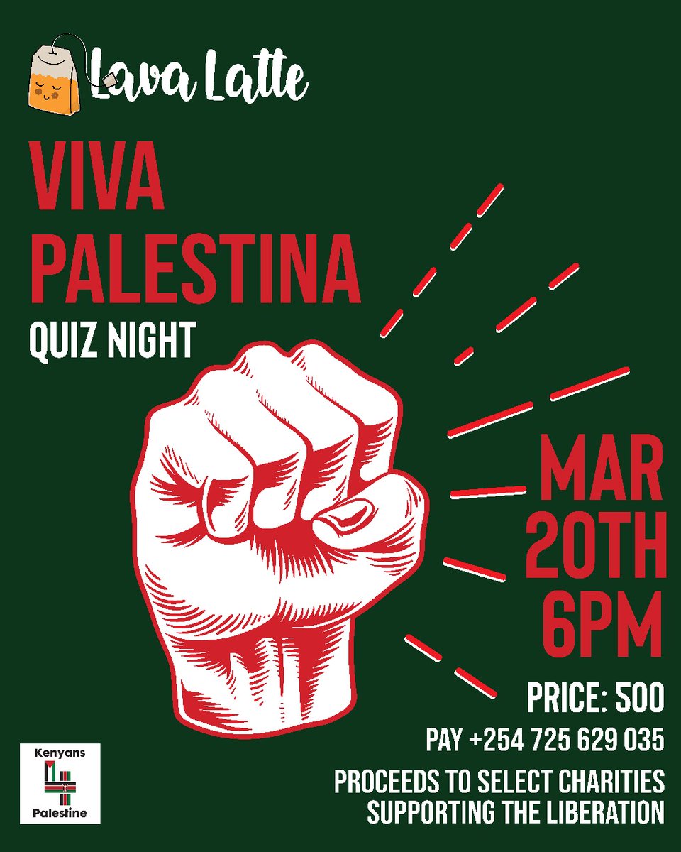 #IsraeliApartheidWeek #IAW24 continues this week at Lava Latte, 209 State House, Nrb. Do you understand the history of the displacement of the Palestinian people, the products Israel steals and markets from Palestinian land? Come meet the K4P team and sign up.