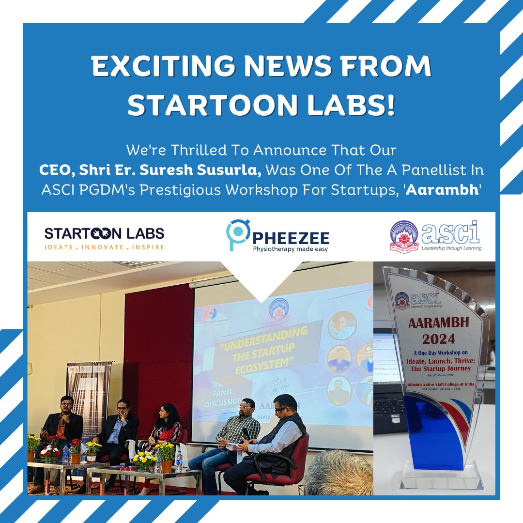 startoonlabs's tweet photo. Our CEO Shri Er. Suresh Susurla joined the Aarambh workshop at ASCI PGDM starting on March 15th 2024
#StartoonsLabs #Aarambh #ASCI_PGDM #StartupWorkshop #Innovation #Entrepreneurship #startoonlabs #pheezee #iso13485 #iso9001 #FDAcleared #USFDA #patent #medicaldevice #medicalsale https://t.co/SYAMmCTQ4l