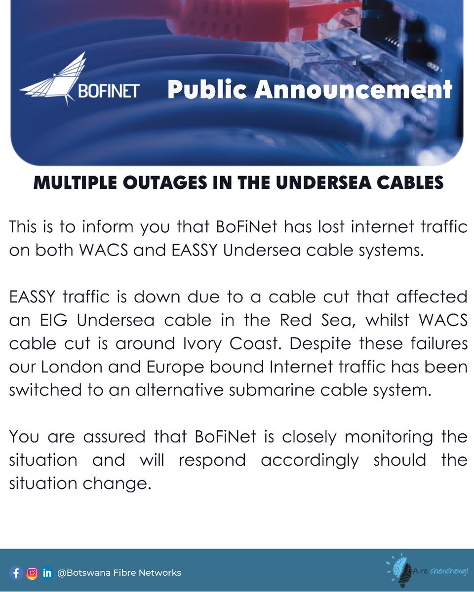 BOFINET (@botswanafibre) on Twitter photo 