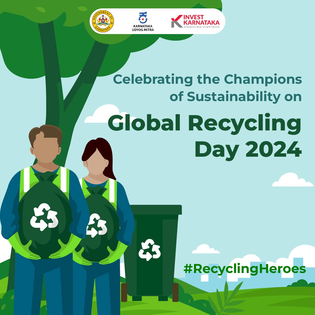 Celebrating Global Recycling Day 2024! Today, we honor the champions of #sustainability, the individuals, places, and businesses making a real difference. Let's continue to be #RecyclingHeroes by reducing, reusing, and #recycling for a cleaner and #greener future! #reducewaste