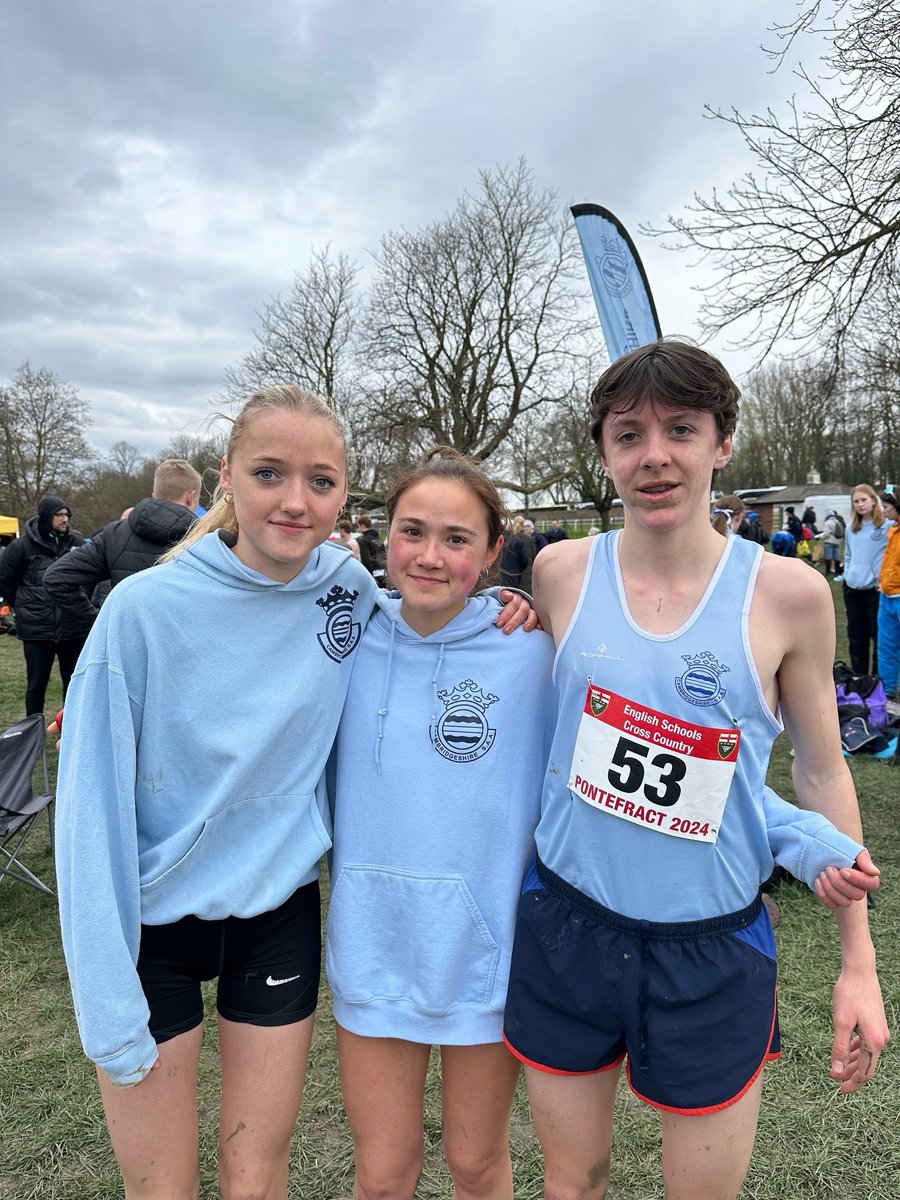 Well done to Amie R, Rose G and Cosmo B who took part in the English Schools Cross Country Championships at the weekend. They all ran really well and special mention goes to Cosmo who finished in the top 20 in his race. @LeysSport