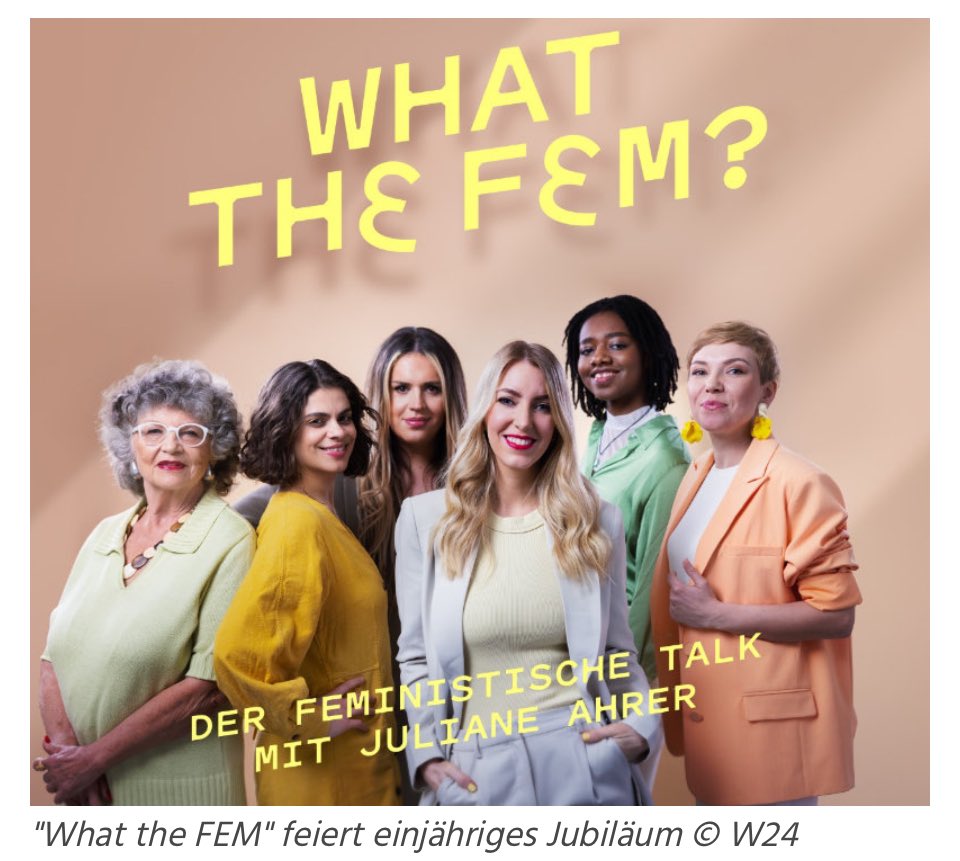 Wir freuen uns sehr, dieses wichtige Projekt von <a href="/JulianeAhrer/">Juliane Ahrer</a> bei <a href="/Wien24/">W24</a> und <a href="/R9Austria/">R9 TV Austria</a> gemeinsam umsetzen zu können! Herzliche Gratulation zum Jubiläum an das gesamte Team! 🙏👏👌🎂

#W24dabei #r9austria  #whatthefem leadersnet.at/news/77659,wha…