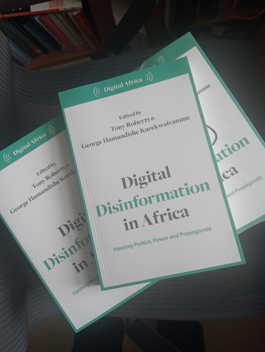 🚨Hot off the press! Advance copies of new @ADRNorg book landed ahead of April 18th publication & then launch at #DRIF24. First ever book dedicated to #disinformation across Africa. 12 scholars from 10 countries document & analyse key episodes of digital disinfo & #DigitalRights