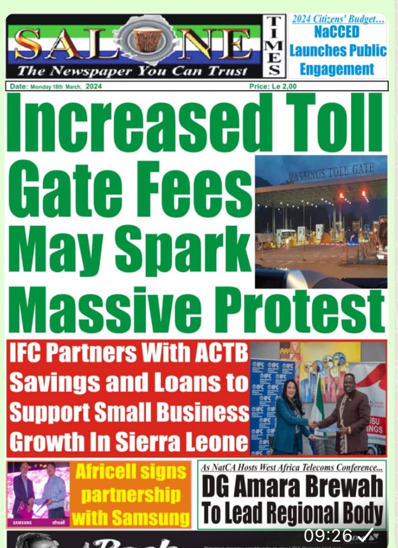 thomasd05987132's tweet photo. As Parliament continues to engage stakeholders with regards increased toll gate charges, citizens have vowed to stage a nationwide protest if the increased toll gates charges stand. Chinese #CRSG together with the Ministry of Works had already increased toll gate charges but was put on hold pending Parliamentary Inquiry particularly on traffic audit which #CRSG has failed to provide so far. @PresidentBio @XHNews @dsengeh