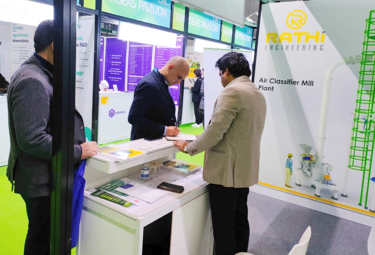 rathi_solutions's tweet photo. "Thank you for joining us at the 24th #CAC2024 event in #China! We loved having you explore our offerings. Your support and interest truly make a difference. 📷 #Pesticides #ACM #GrindingMachine #JetMill #RathiACM #RathiJetMill #PesticideFormulations #ChemicalGrindingMachine" https://t.co/kCqr8CqLsA