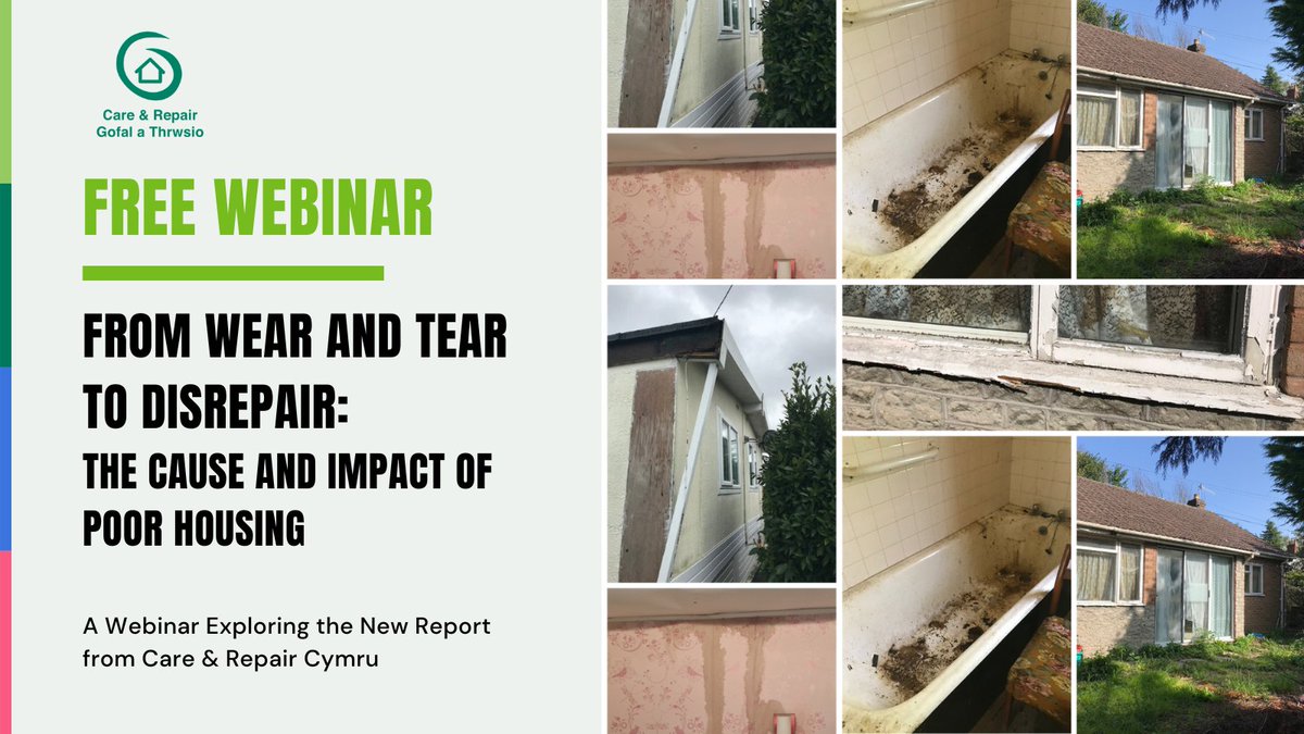 CRCymru's tweet photo. Join us tomorrow 1-2pm to find out more about our latest report 'From Wear and Tear to Disrepair'. 

There's still time to sign up here: https://t.co/ZoBxu8m2qC https://t.co/ZAJYJYPiaR