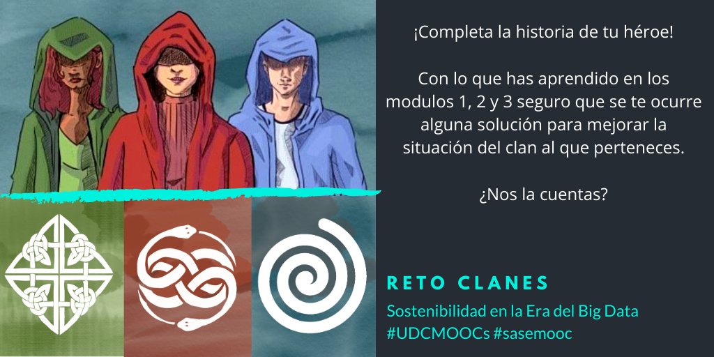 sasemooc (@sasemooc) on Twitter photo 📢Llegamos a la última semana del Curso Mooc de Sostenibilidad en la era del Big Data de la <a href="/UDC_gal/">Universidade da Coruña</a>! Te proponemos un reto final: ¿qué solución se te ocurre para que tu clan pueda regresar a Nova Crunia? ¡Anímate a compartir tus sugerencias y termina la historia! ✍️ 📢Llegamos a la última semana del Curso Mooc de Sostenibilidad en la era del Big Data de la <a href="/UDC_gal/">Universidade da Coruña</a>! Te proponemos un reto final: ¿qué solución se te ocurre para que tu clan pueda regresar a Nova Crunia? ¡Anímate a compartir tus sugerencias y termina la historia! ✍️