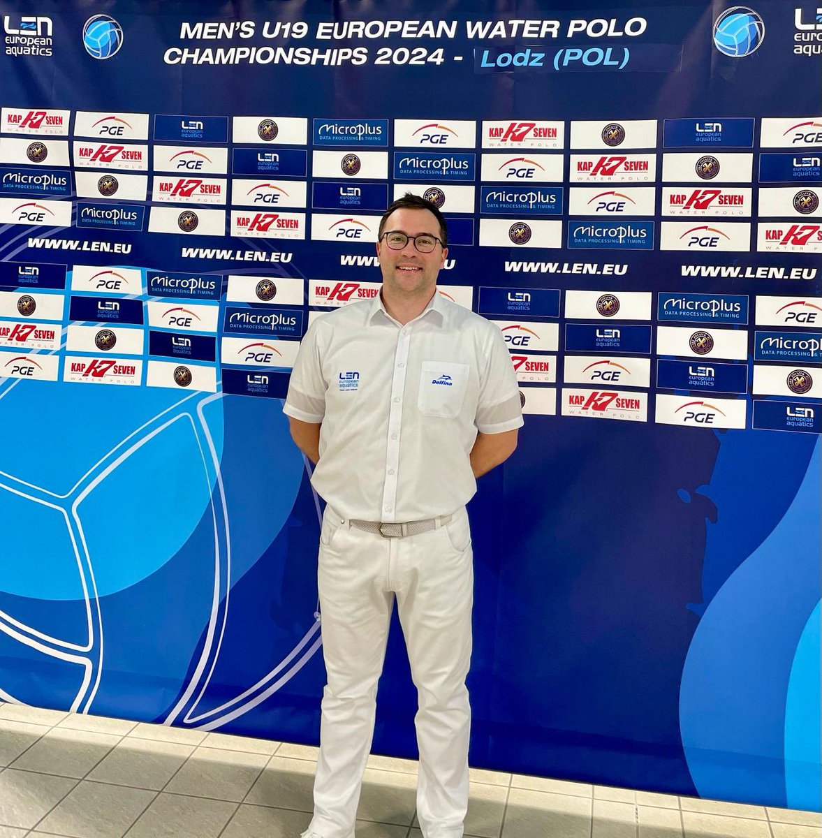 Great to see Great Britain referee Max Gerasimov in Poland over the weekend working at the Men's U19 European Water Polo Championships Group C qualifiers.
