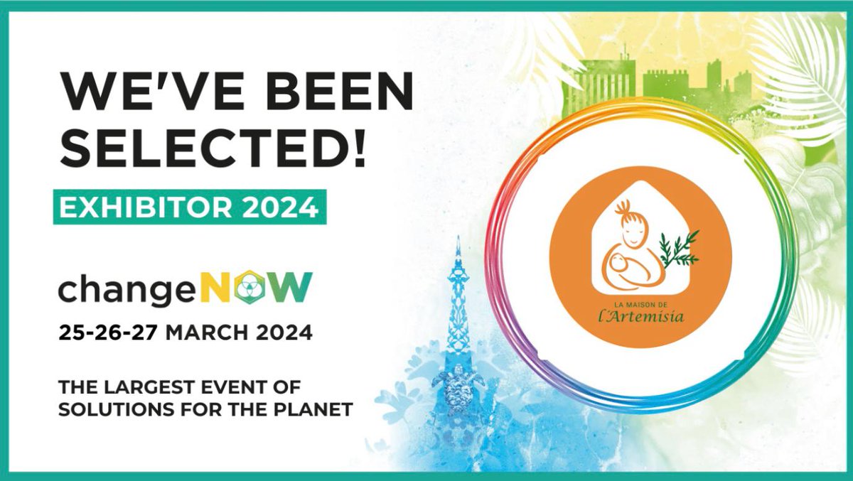 EN ROUTE POUR #ChangeNow : nous serons au salon ChangeNOW du  25 au 27 mars au Grand Palais éphémère à Paris, espace #health. Lucile Cornet Vernet <a href="/lucilecvcb/">Lucile Cornet-Vernet</a> interviendra lundi 25 pour un #pitch à 15h sur l'#Artemisia, plante du #Onehealth. On vous attend.
#Santé #paludisme