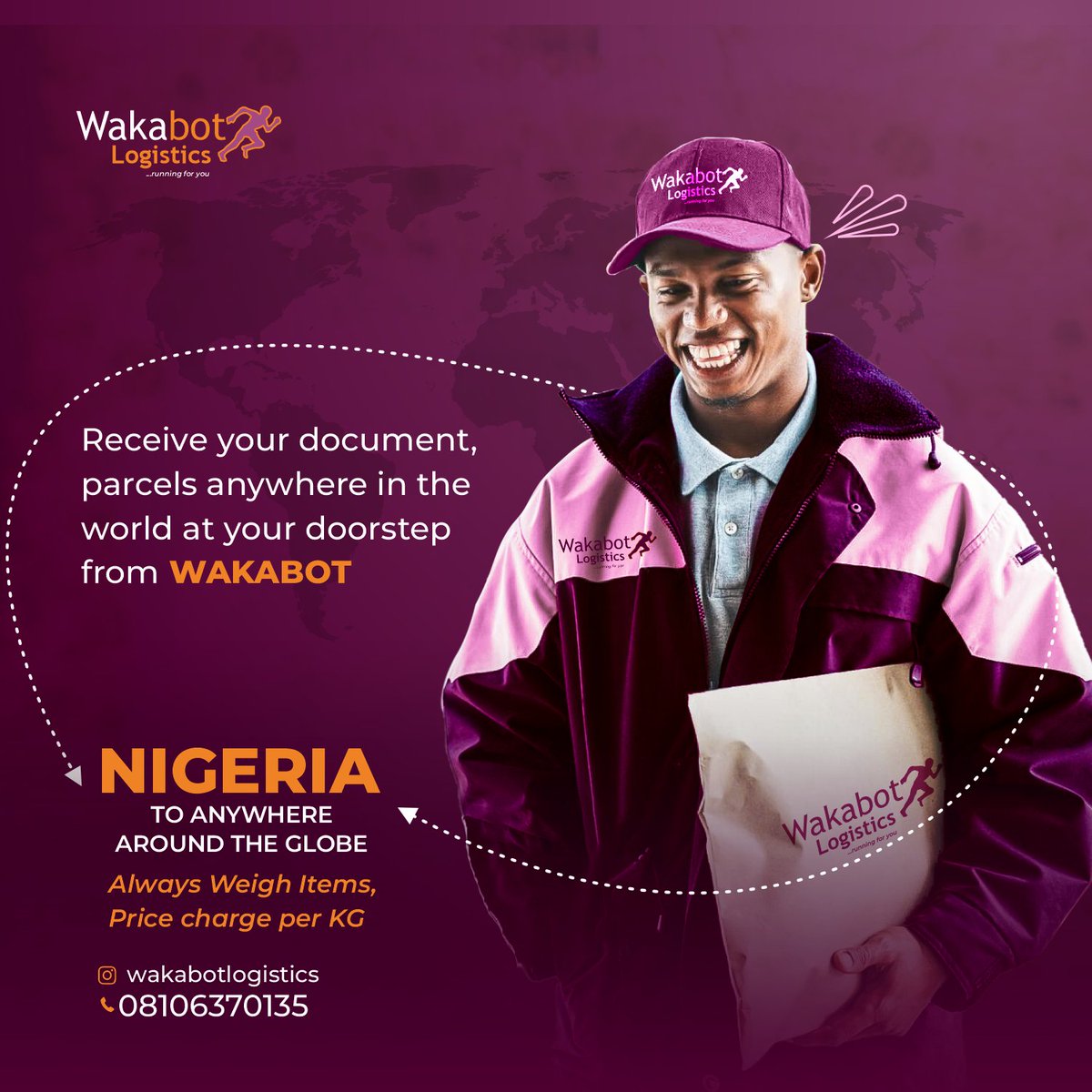 Wakargoshipping's tweet photo. Receive your documents such as International Passport, Drivers licenses, Office files, Confidential seals, Certificates through Wakabot Mailing system.
Shipping Happiness to your doorstep.
#runningforyou #shipping #parceldelivery
Send us a Message. https://t.co/2T0WPOfCbf