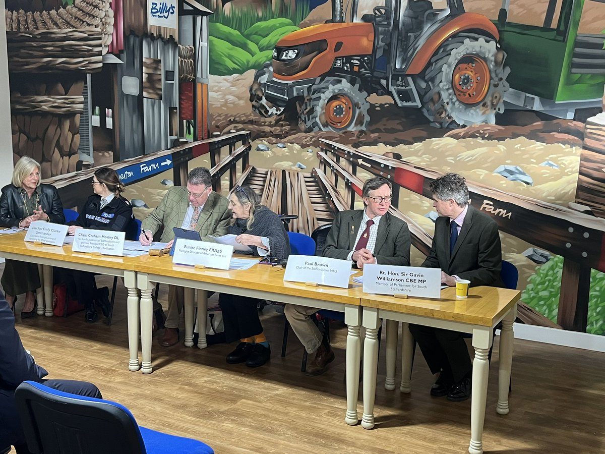 Last week I was a panellist on a rural crime meeting at Amerton Farm. Key discussions around driving rural crime away from Staffordshire and working with the police to secure convictions. I am committed to doing everything possible to support those impacted by rural crime.