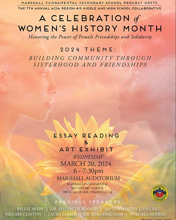 Thurgood Marshall Secondary School (@marshalleagles1) on Twitter photo The 7th Annual <a href="/ACSARegion15/">ACSA Region 15</a> <a href="/PasadenaUnified/">Pasadena Unified School District</a> Women's History Celebration Collaborative is March 20th at 6pm. Hosted at <a href="/MarshallEagles1/">Thurgood Marshall Secondary School</a> Auditorium. <a href="/Hchanhill/">Helen Chan Hill</a> <a href="/AudreyDeniseGr2/">Audrey Denise Green</a> <a href="/pasadenaschools/">Pasadena Schools</a> The 7th Annual <a href="/ACSARegion15/">ACSA Region 15</a> <a href="/PasadenaUnified/">Pasadena Unified School District</a> Women's History Celebration Collaborative is March 20th at 6pm. Hosted at <a href="/MarshallEagles1/">Thurgood Marshall Secondary School</a> Auditorium. <a href="/Hchanhill/">Helen Chan Hill</a> <a href="/AudreyDeniseGr2/">Audrey Denise Green</a> <a href="/pasadenaschools/">Pasadena Schools</a>