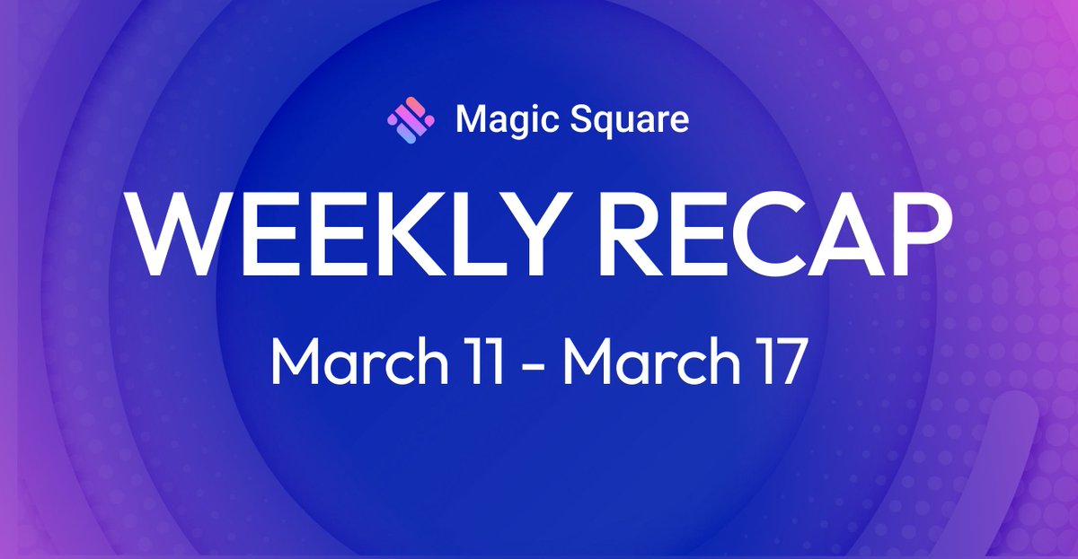 Last Week at <a href="/MagicSquareio/">Magic Square</a>:

🔹 20 Projects Listed, including <a href="/genso_meta/">GENSO Meta</a> and <a href="/DerpDEXcom/">DerpDEX</a>
🔹 $SQR Rewards to Users: 97,793 
🔥 4 New Hot Offers, including <a href="/HeroXApp/">HERO X</a> and <a href="/EquationDAO/">Equation</a>
💰 In collaboration with <a href="/daomaker/">DAO Maker</a>, we launched a high-yield, 30-day farm for $SQR holders: over