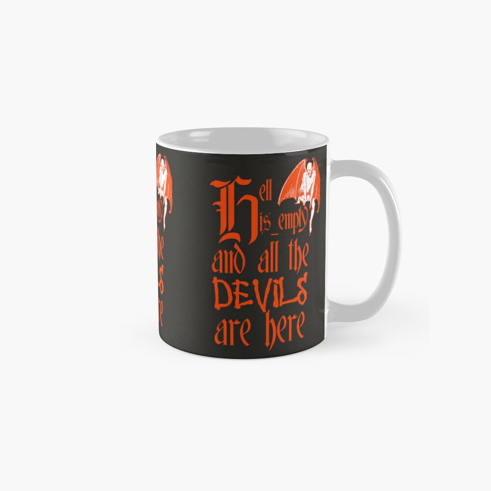 'Hell Is Empty And All The Devils Are Here Red Text' Lightweight #Sweatshirt #taiche #redbubble 
#englishliterature #literature #poetry #bookstagram #english #books #classicliterature #shakespeare #reading #englishlit #darkacademia #book #literaturelover redbubble.com/i/sweatshirt/H…