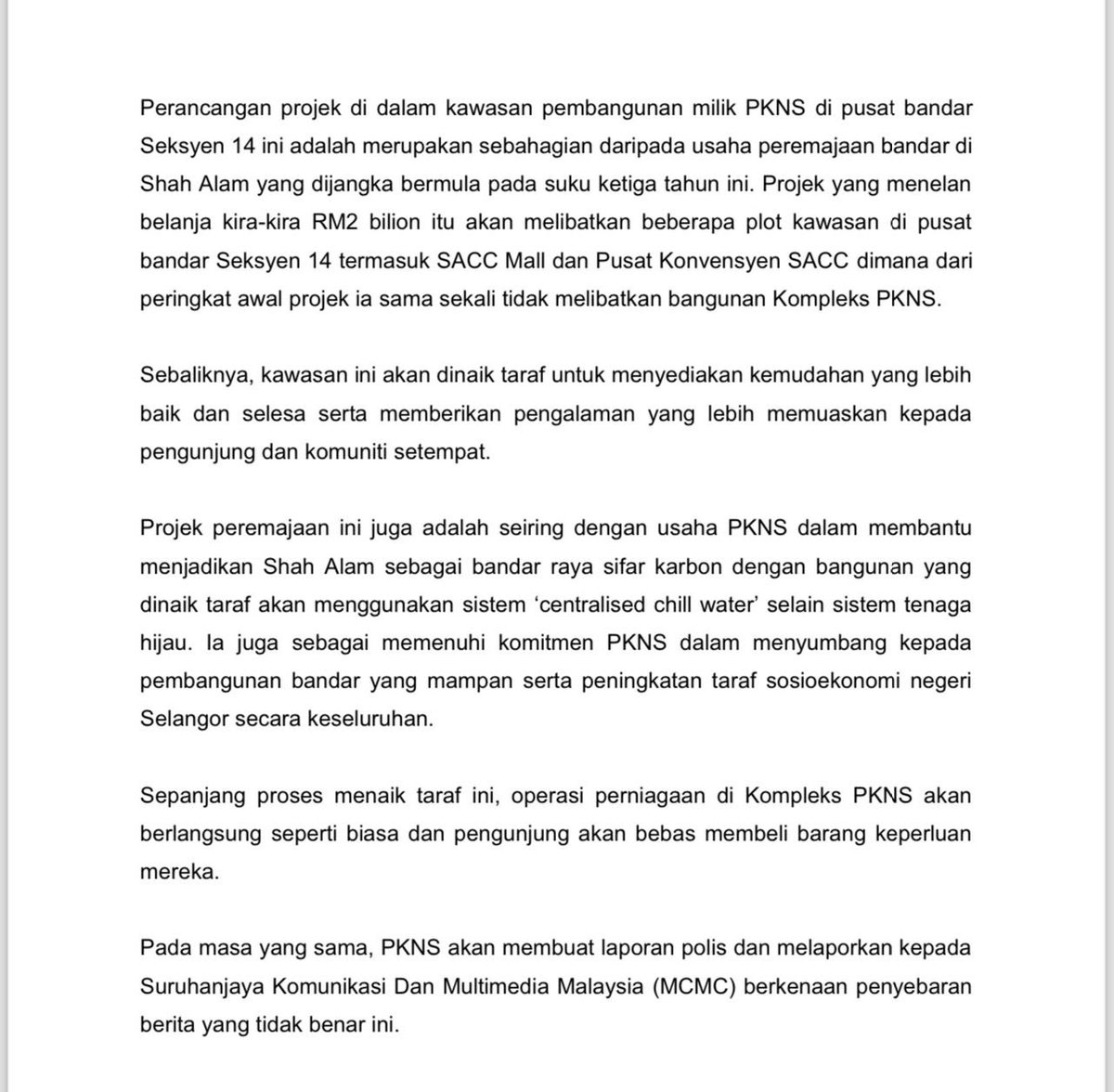 mahmudabbas1002's tweet photo. Plenty of fake news on PKNS going around https://t.co/Wd90eEuane