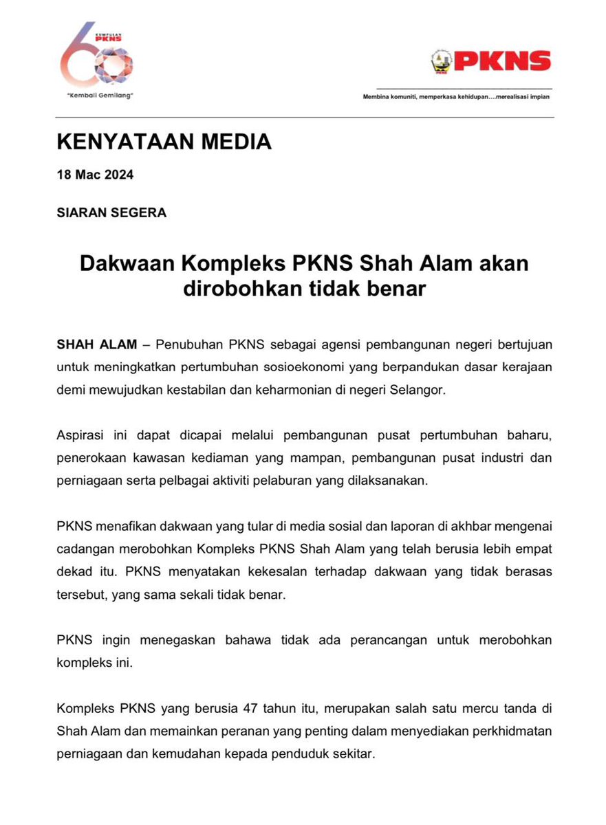 mahmudabbas1002's tweet photo. Plenty of fake news on PKNS going around https://t.co/Wd90eEuane