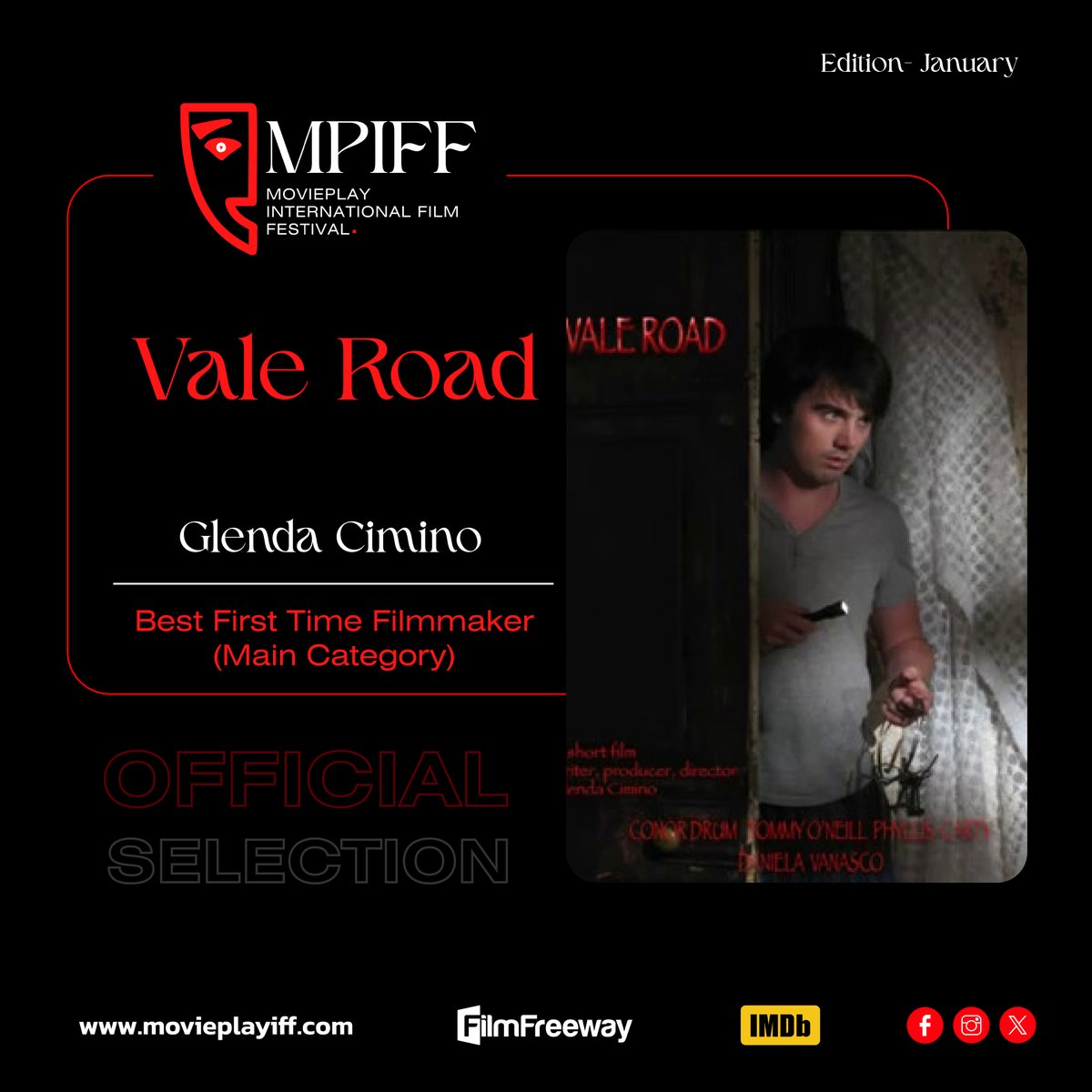 MoviePlayIFF's tweet photo. Congratulations, Glenda Cimino!

We are delighted to present our Official Selection of January, 2024 Edition.

#movieplay #officialselections #filmmaker https://t.co/nhpNzOgm9y